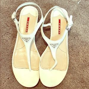 Prada low heel sandals